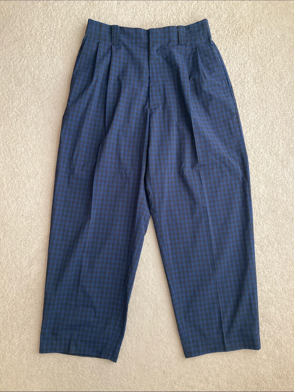 Uniqlo x MARNI wide fit check tuck pants